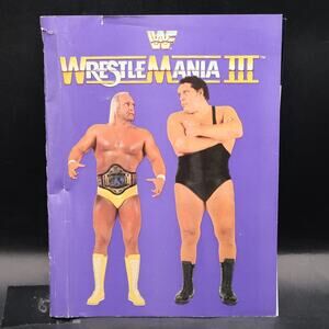 WWF WrestleMania III Program Hulk Hogan vs Andre the Giant Arena Edition 1987